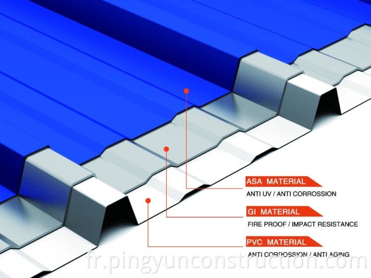 ASA steel PVC roof sheet
